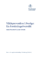 Våldsprevention i Sverige en forskningsöversikt 2020